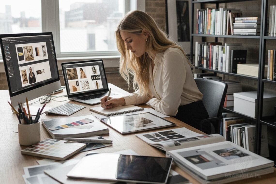 Profesjonalny katalog produktowy leżący na biurku, zaprojektowany strategicznie Metodą Transparentnej Kreacji (MTK) przez Grafikola