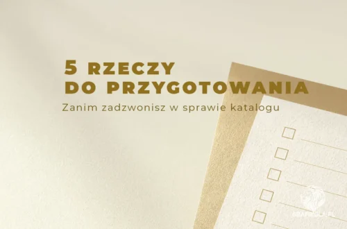 Checklista przed zamówieniem katalogu B2B — co przygotować przed pierwszą rozmową z grafikiem — Grafikola.pl Studio Graficzne Poznań