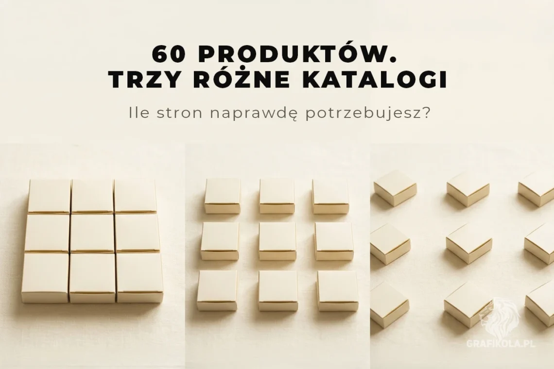 Ile produktów mieści się na stronie katalogu — porównanie objętości układu — Grafikola.pl Studio Graficzne Poznań